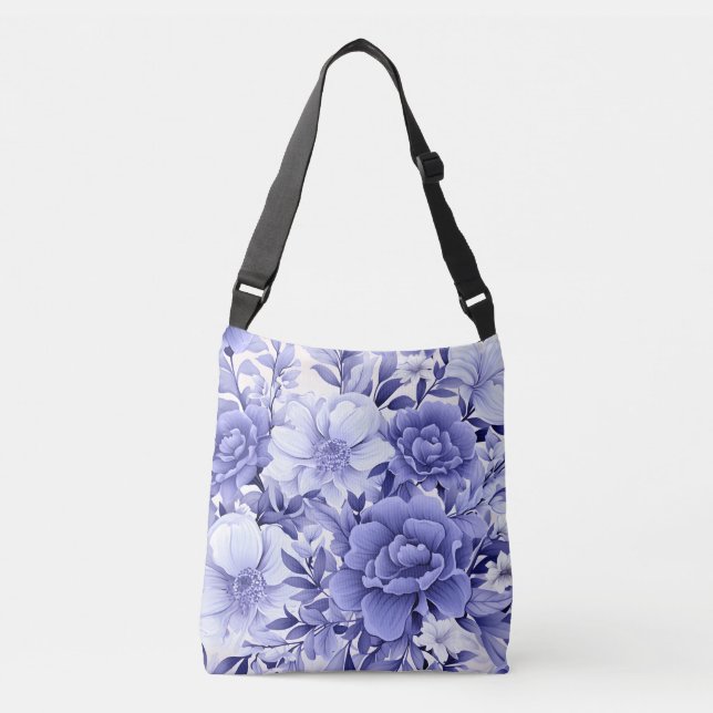Bolsa Ajustável Floral Azul (Frente)