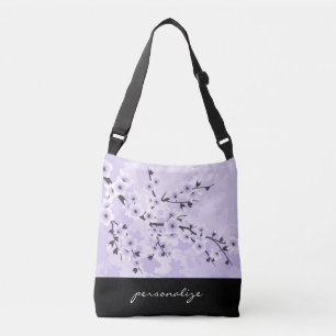Bolsa Ajustável Floral Cherry Blossomo Purple Personalize