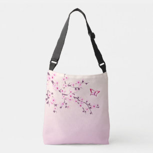 Bolsa Ajustável Floral Cherry Blossoms Rosa Girly