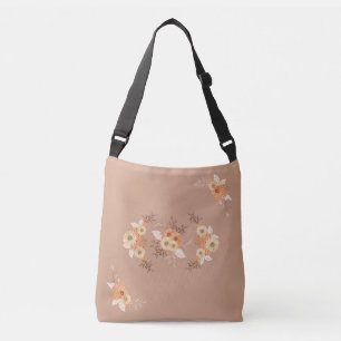 Bolsa Ajustável Floral Laranja Suave Flor de Outono