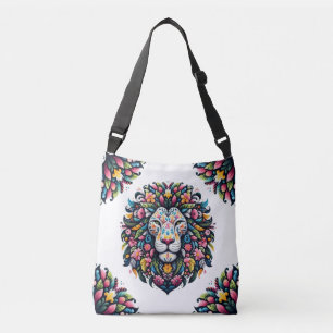 Bolsa Ajustável Floral Lion Silhouette