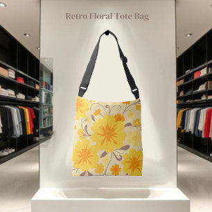Bolsa Ajustável Flores Amarelas Flóridas Retrosuntuárias