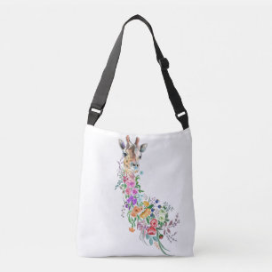 Bolsa Ajustável Flores Coloridas Buquê Girafa - Moderna Desenhado