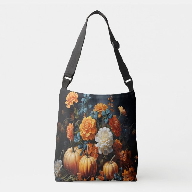 Bolsa Ajustável Flores de Bombeiros do Halloween (Frente)