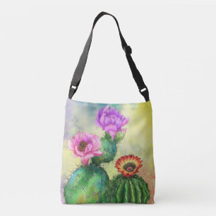 Bolsa Ajustável Flores De Cactus Vermelhas Roxas, Rosa, Moldadas