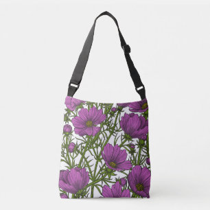 Bolsa Ajustável Flores de cosmos violetas