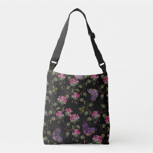 Bolsa Ajustável Flores de Datura Bordados: Arte Botânica