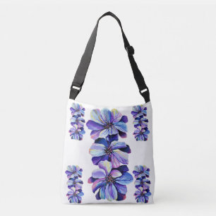 Bolsa Ajustável Flores de Delfinium - Moda Chic Elegante