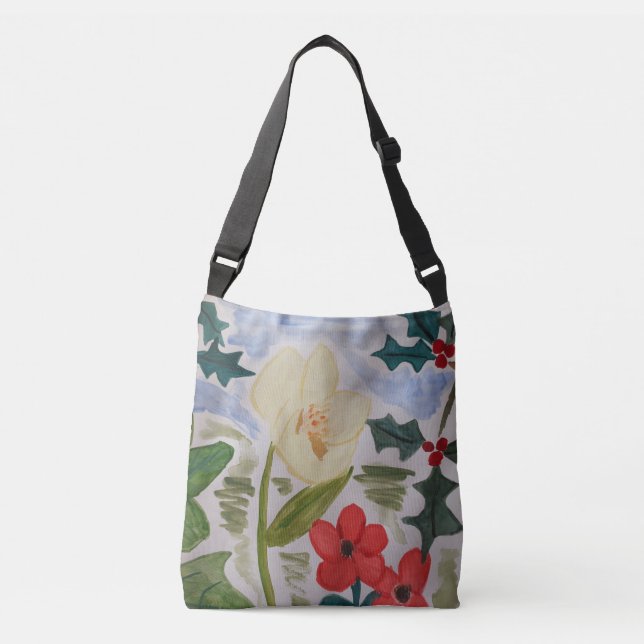 Bolsa Ajustável Flores de inverno e Holly (Frente)