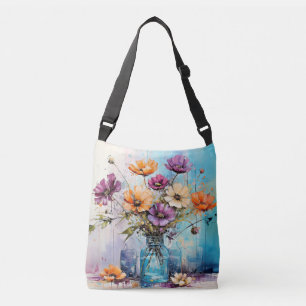 Bolsa Ajustável Flores de Mola de Aquarela