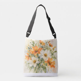 Bolsa Ajustável Flores de verão aquarela
