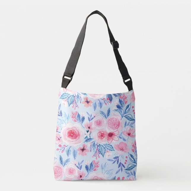 Bolsa Ajustável Flores e folhas aquáticas 2 (Frente)