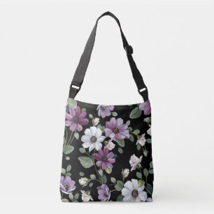 Bolsa Ajustável Flores Elegantes Cosmos: Sem Costura De Aquarela.