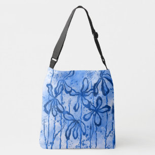 Bolsa Ajustável Flores Inclusas Azul