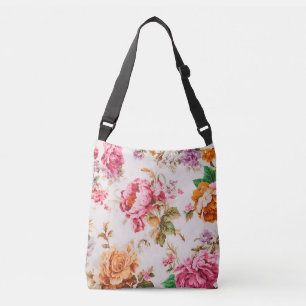 Bolsa Ajustável Flores Infinitas, Rosa e Laranja. Chique