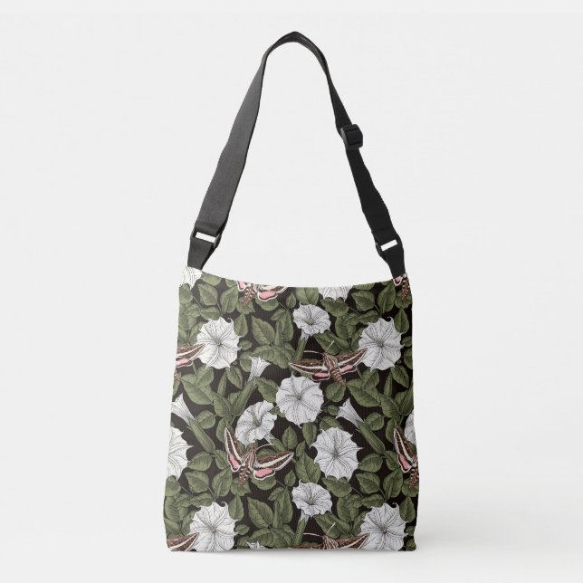 Bolsa Ajustável Flores-lua e mariposas esfinas (Frente)