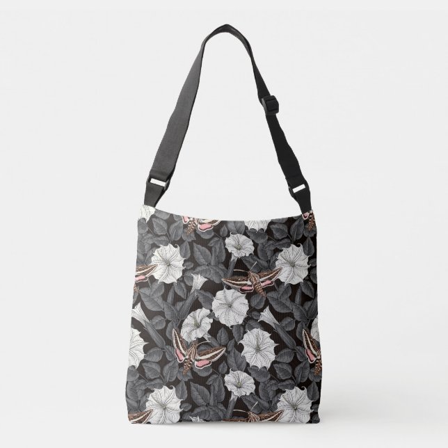 Bolsa Ajustável Flores-lua e mariposas-esfinge 2 (Frente)