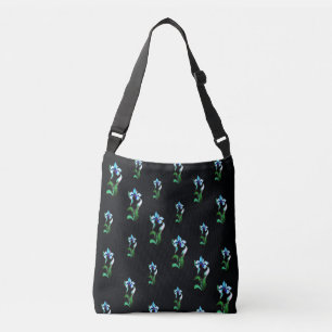 Bolsa Ajustável Flores néon verdes azuis a preto