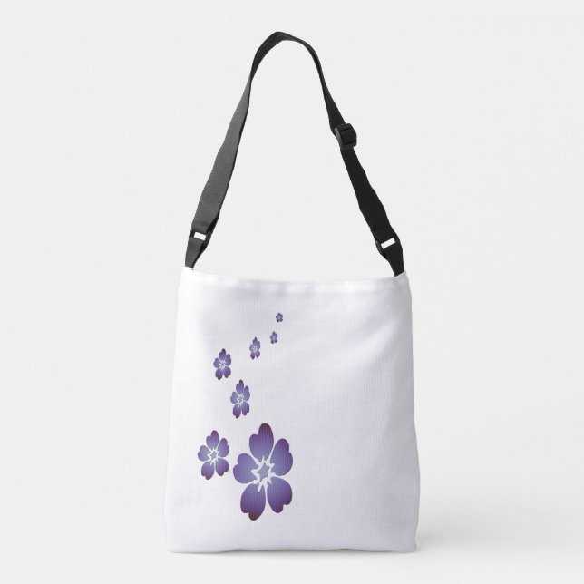 Bolsa Ajustável Flores roxas (Verso)