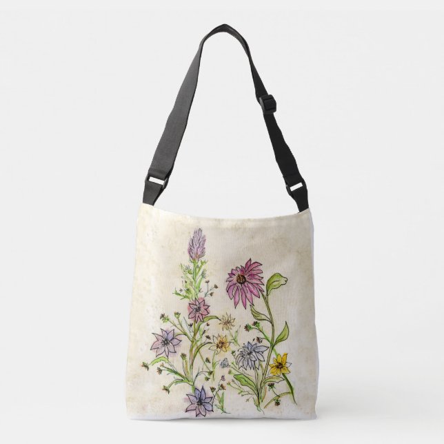 Bolsa Ajustável Flores selvagens (Frente)
