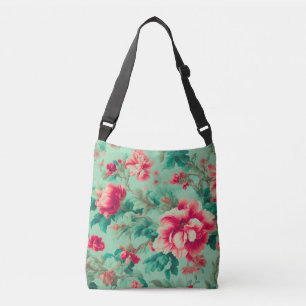 Bolsa Ajustável Flores Vermelhas e Folhas Verdes Extremas