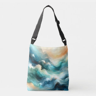 Bolsa Ajustável Fluxo Abstrato de Ondas de Ouro
