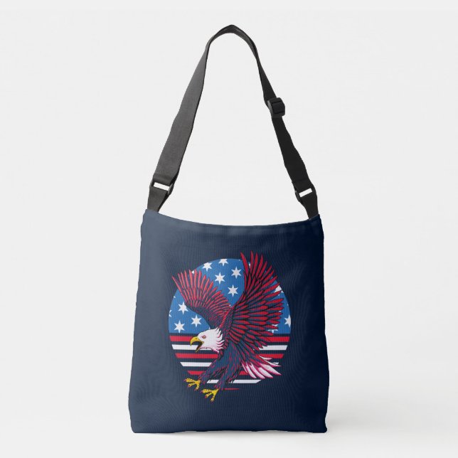 Bolsa Ajustável Flying Eagle e American Flag (Frente)