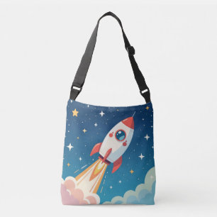 Bolsa Ajustável Foguete espacial fofo decolando