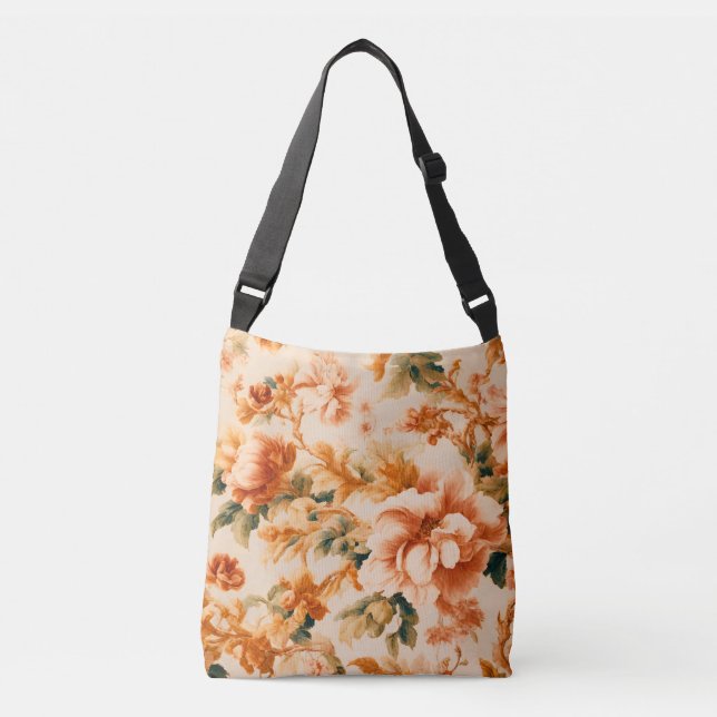 Bolsa Ajustável Folha Floral Castanha-Ouro requintada (Frente)