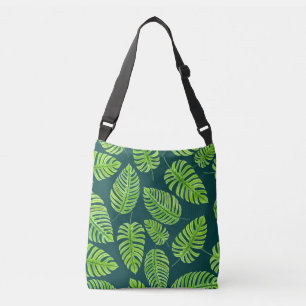 Bolsa Ajustável Folhas de Monstera, padrão de aquarela tropical