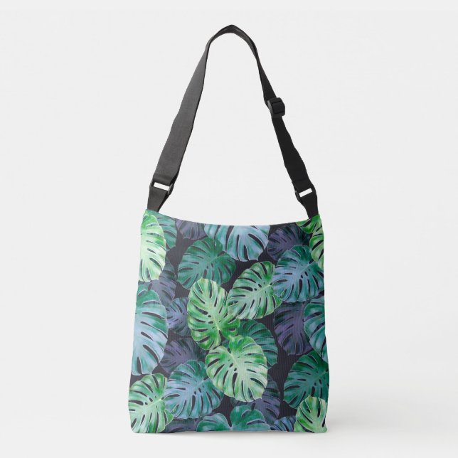Bolsa Ajustável Folhas de Monstera Tropicais (Frente)