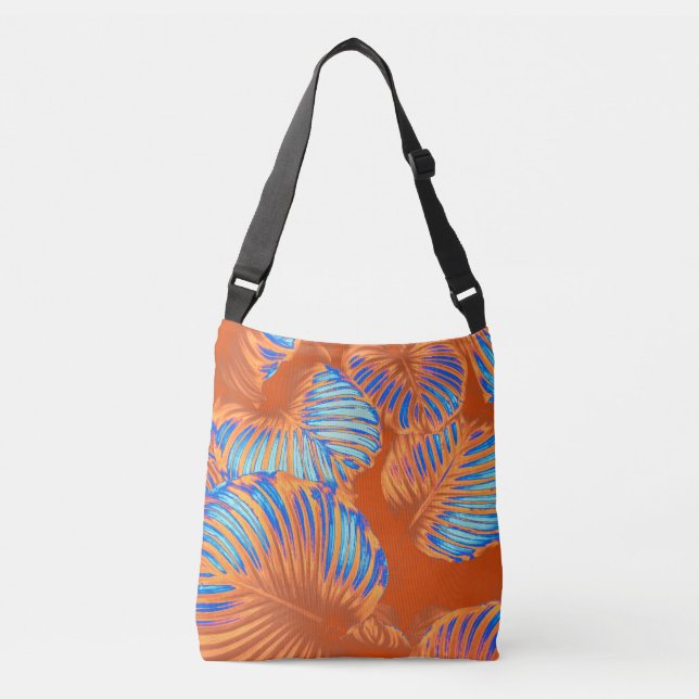 Bolsa Ajustável Folhas Tropicais Laranja Queimadas (Frente)