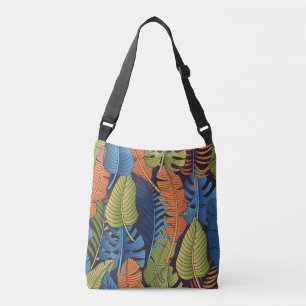 Bolsa Ajustável Folhas tropicais, padrão floral sem costura.