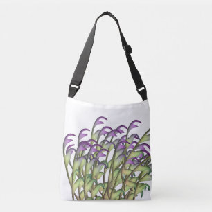 Bolsa Ajustável Folhas verdes roxas