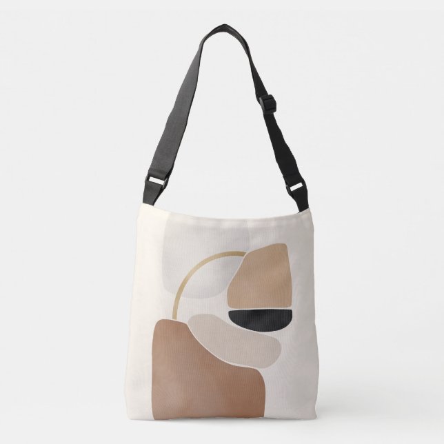 Bolsa Ajustável Formas de Abstrato neutro | Mínimo de arte moderna (Frente)