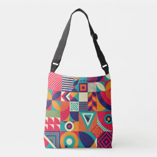 Bolsa Ajustável formas geométricas de pop abstrato, padrão sem sol