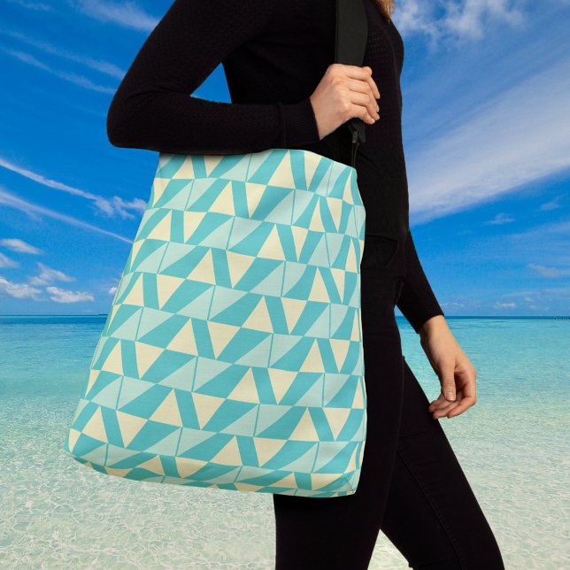 Bolsa Ajustável Formas Geométricas em Turquesa e Amarelo (Criador carregado)