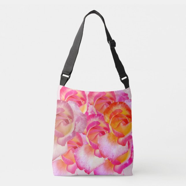 Bolsa Ajustável Foto de Flores de Rosa Rosa BolsaTote (Frente)