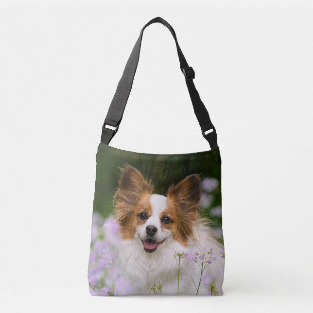 Bolsa Ajustável Foto romântica bonito de Potrait do cão de (Frente)