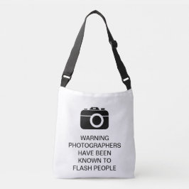 Bolsa Ajustável Fotógrafos Avisam Pessoas Flash Camisa Engraçada