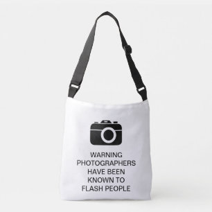 Bolsa Ajustável Fotógrafos Avisam Pessoas Flash Camisa Engraçada