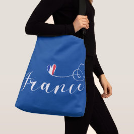 Bolsa Ajustável França, Bandeira Francesa no Coração