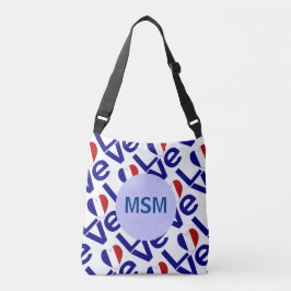 Bolsa Ajustável França LOVE Heart Flag Tilado Personalizado