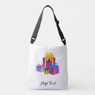 Bolsa Ajustável Front and Back Add Text with Santa Gifts Logo Xmas