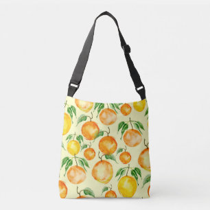 Bolsa Ajustável Frutas de citros de aquarela, padrão tropical.