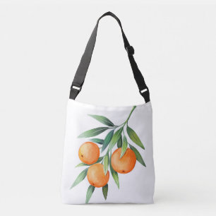 Bolsa Ajustável Frutas Laranja De Aquarela: Ramais Isolados.