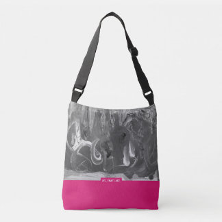 Bolsa Ajustável Fuchsia&Grey, Abstract Art