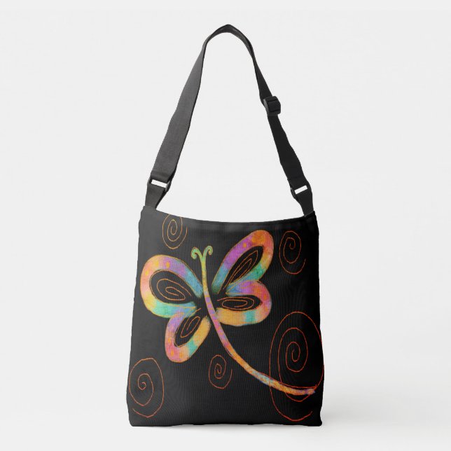 Bolsa Ajustável Funky Abstrato Art Dragonfly (Frente)