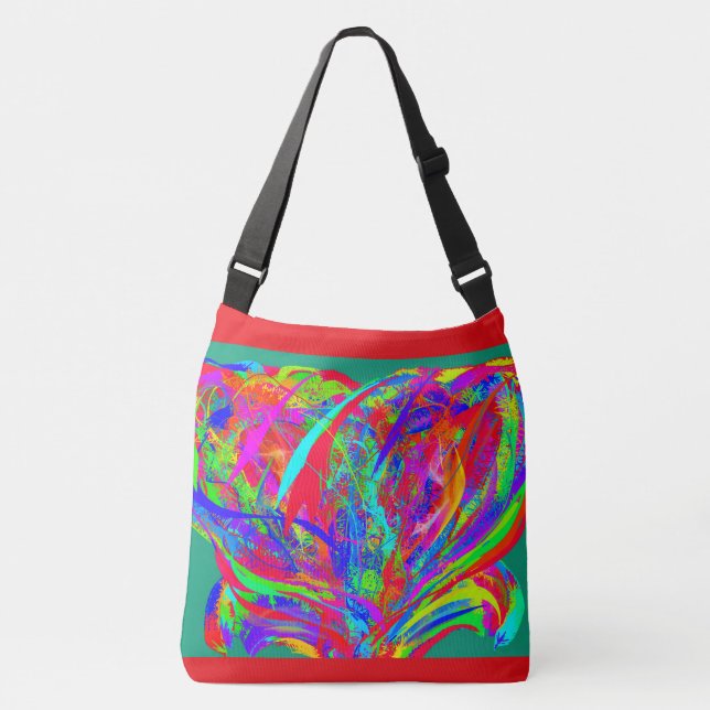 Bolsa Ajustável Furry Rainbow Colored Flower (Frente)