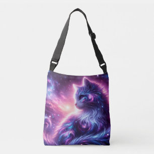 Bolsa Ajustável Galáxia Cósmica Felina Mística Celestial